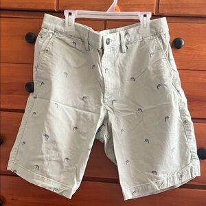 GAP Men's Light Green Shorts with Dolphin Pattern